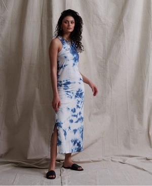 Superdry Beach Tie Dye Maxi Női Ruhák Sötétkék | AFCQW1259